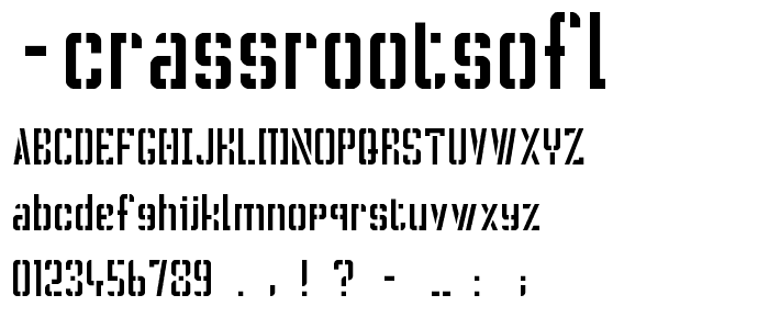  CRASSROOTSOFL font