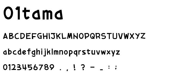 01tama font