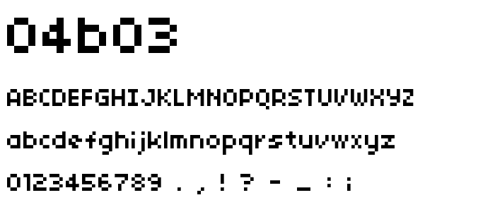 04b03 font