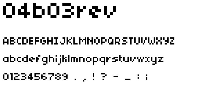 04b03rev font