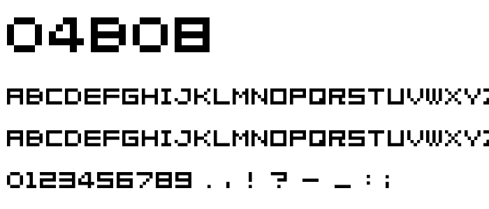 04b08 font