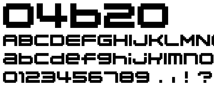 04b20 font