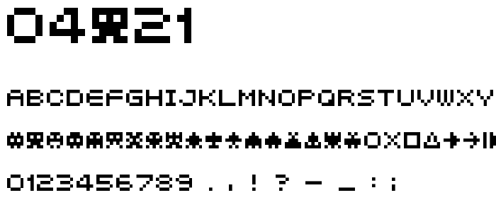 04b21 font