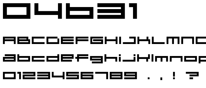 04b31 font