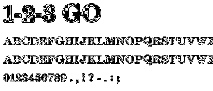 1-2-3 GO_ font