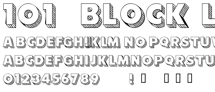 101! Block LetterZ font