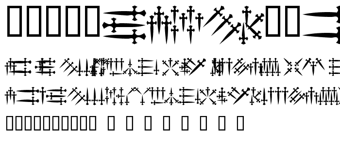 101! Dagger Bet font