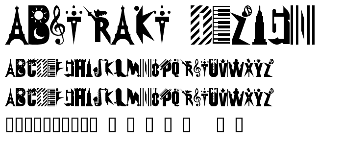 101! Abstrakt DeZign font