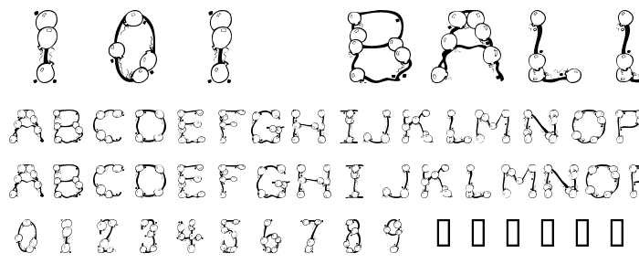 101! BalloonZ font