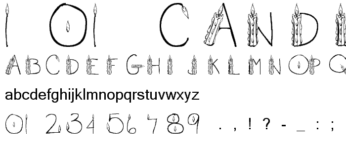 101! CandleZ font