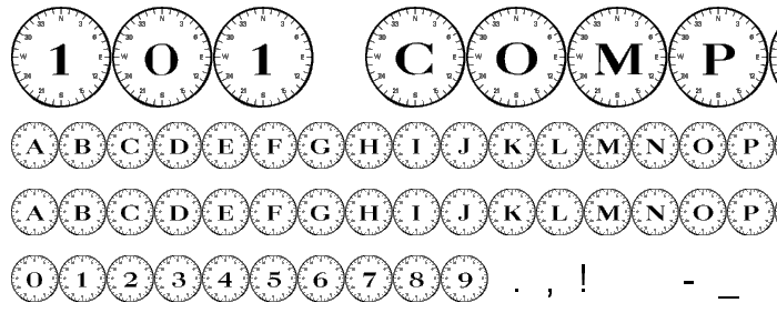 101! Compass font