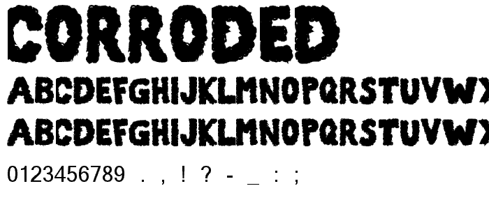 101! Corroded font