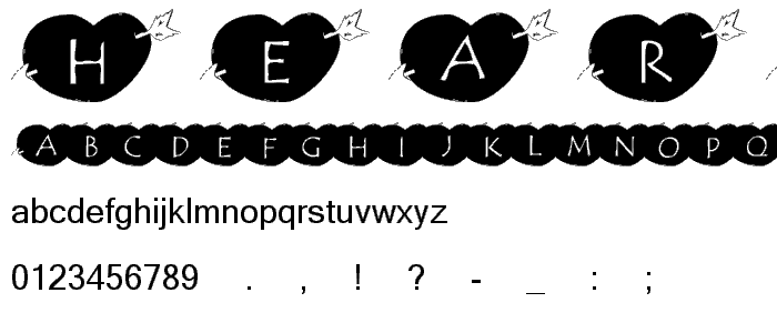 101! Hearts font