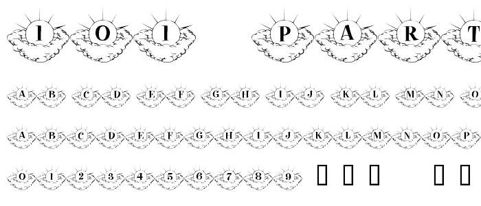 101! Partly Cloudy font