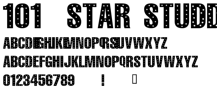 101! StaR StuDDeD font