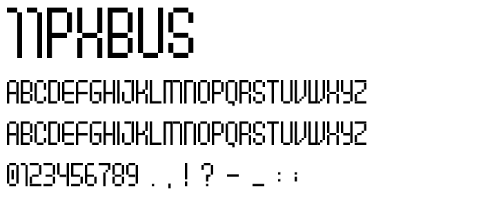 11pxbus font