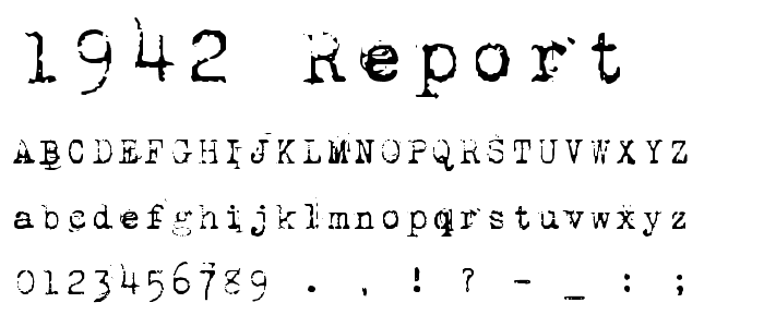 1942 report font