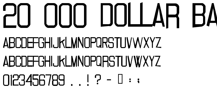 20.000 dollar bail font