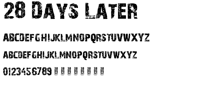 28 Days Later font