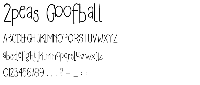 2Peas Goofball font