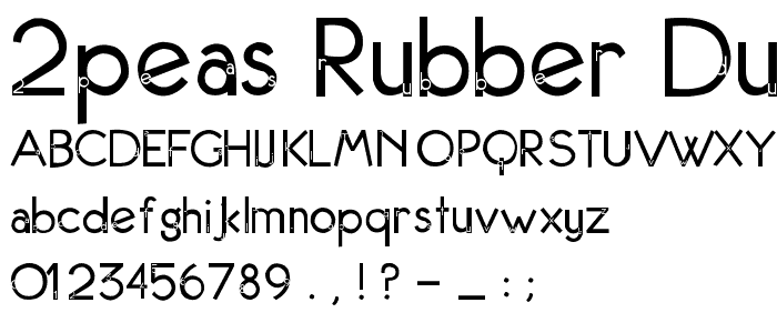 2Peas Rubber Ducky font