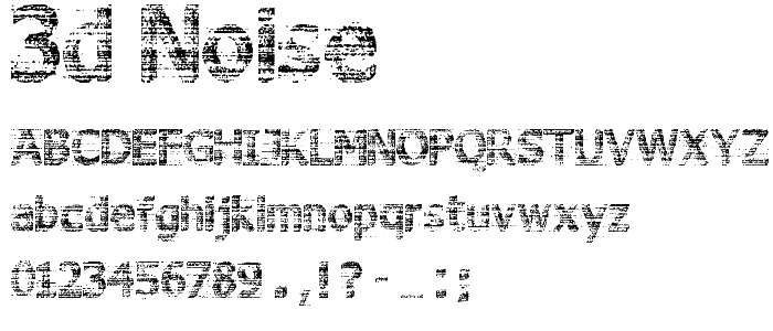 3D Noise font