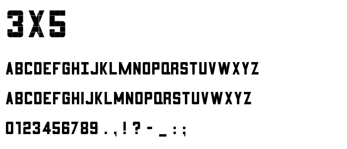 3x5 font