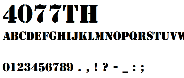 4077th font