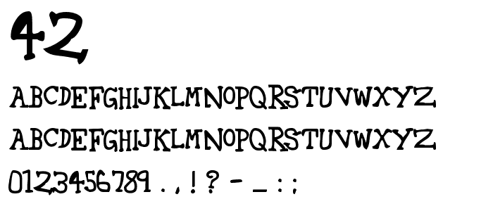 42 font