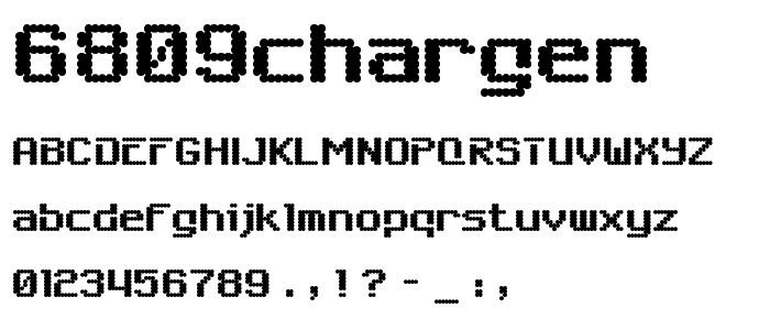 6809chargen font