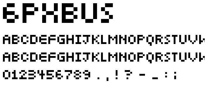 6pxbus font