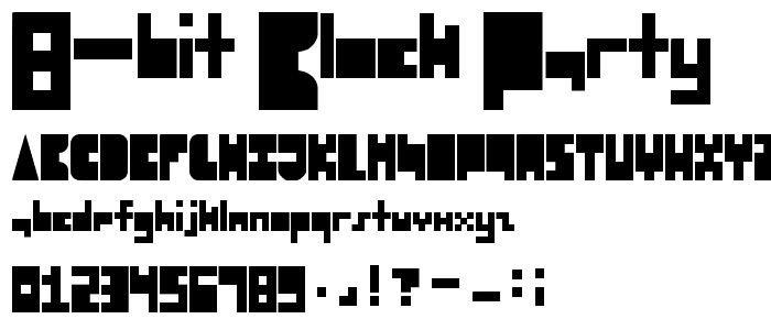 8-bit Block Party font