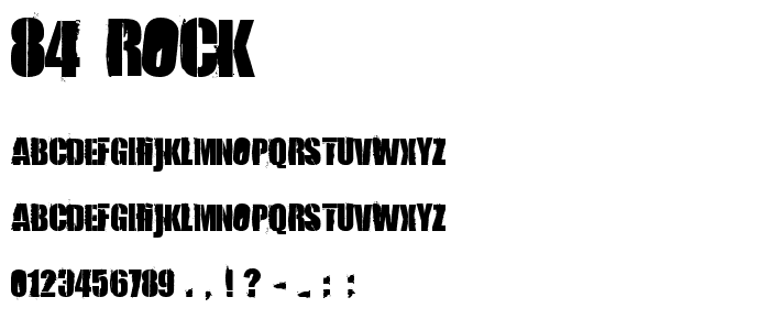 84 Rock font