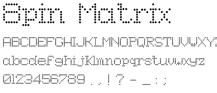 8Pin Matrix font