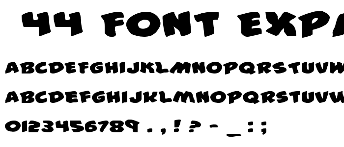 #44 Font Expanded font