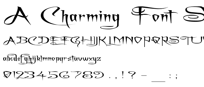 A Charming Font Superexpanded font