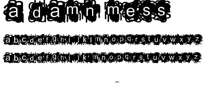 A Damn Mess font