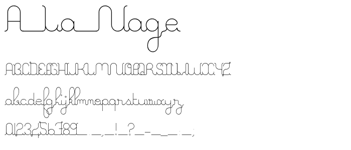 A La Nage font