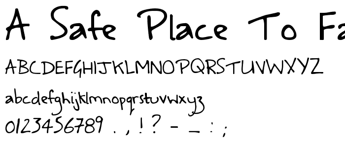 A Safe Place to Fall font