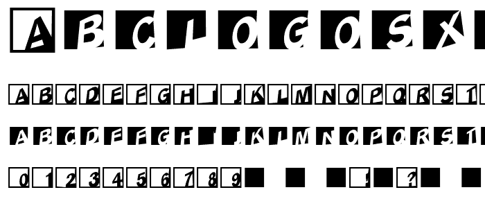 ABCLogosXYZCrazy-Oblique font