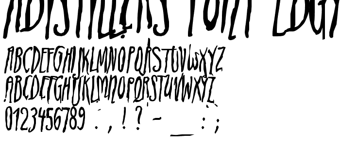 ADIstiLleRS Font Edgy font