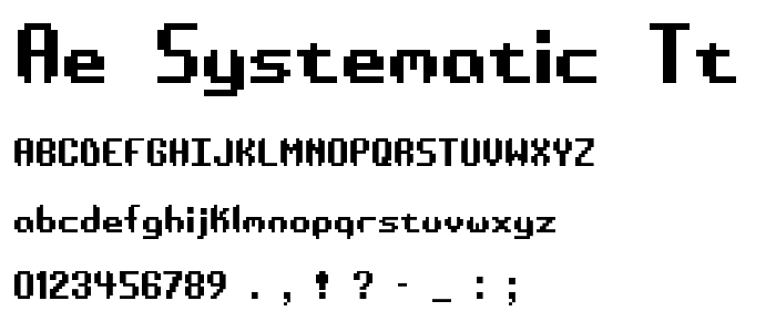 Æ Systematic TT BRK font