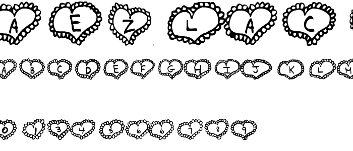 AEZ Lacy Hearts font