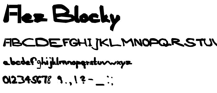 AEZ blocky font