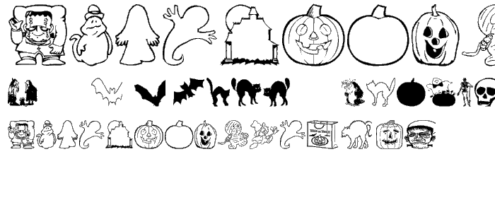 AEZ halloween dingbats font