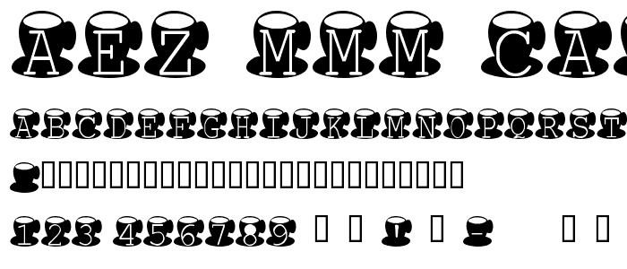 AEZ mmm caffeine font