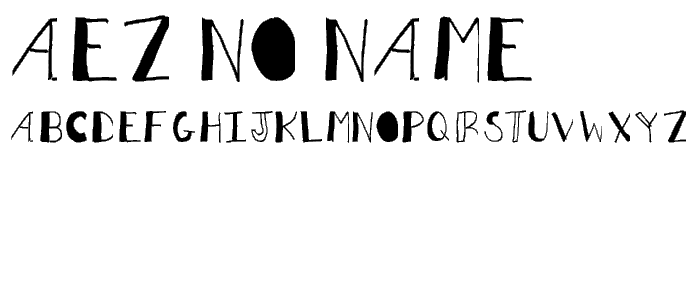 AEZ no name font