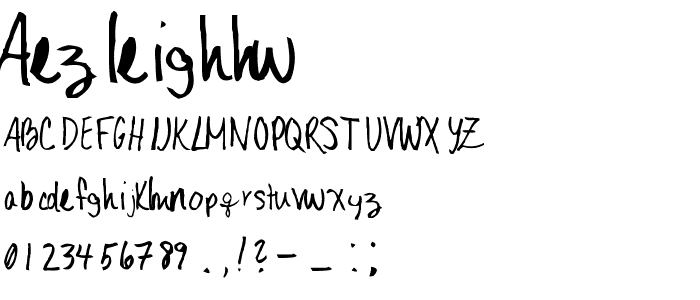 AEZLeighHW font