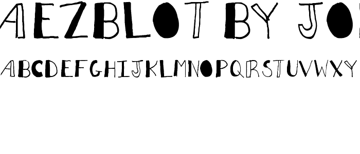 AEZblot by Jon Zittel font