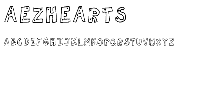 AEZhearts font